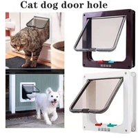 two way in out open doorway lockable security flap gate unrestrained hole cat dog supplies pet accessories