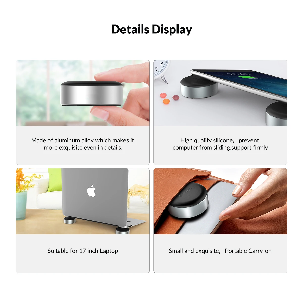 ORICO подставка для ноутбука с концентратором USB3.0 алюминиевая портативная