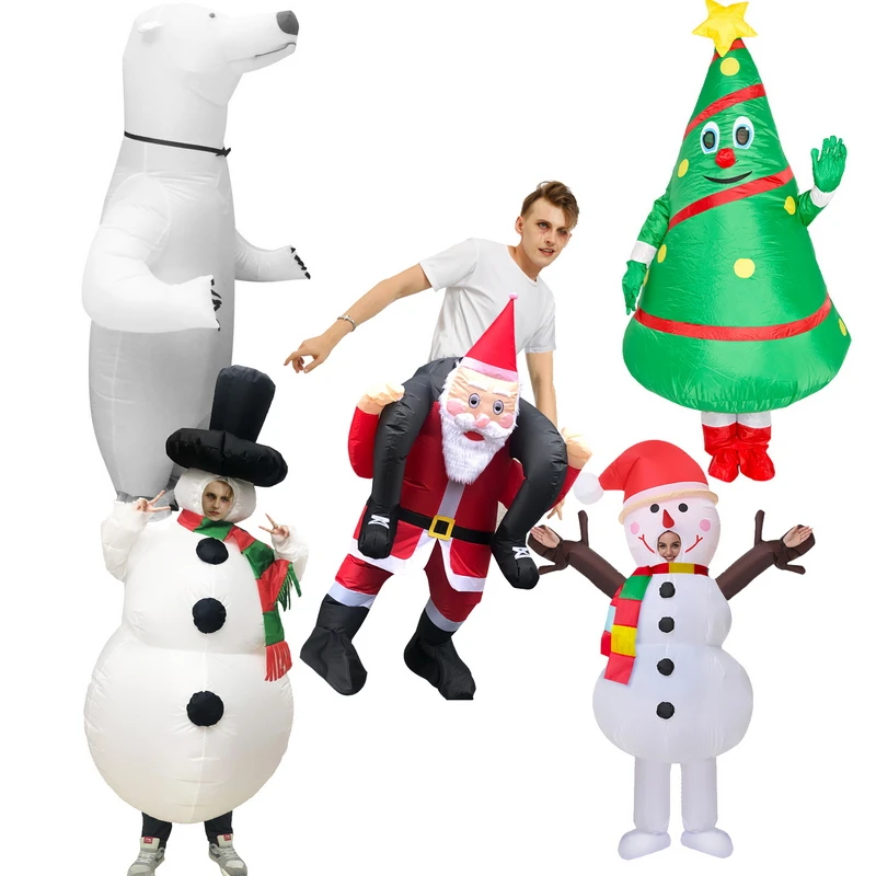 

Christmas Snowman Cosplay Inflatable Costume Adult Santa Claus Unicorn Animal Zebra Funny Fancy Dress Suit Clothing For Kids