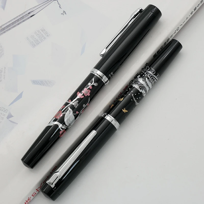 Платиновый Современный японский лак shis окрашенные волны цветение сливы желтый