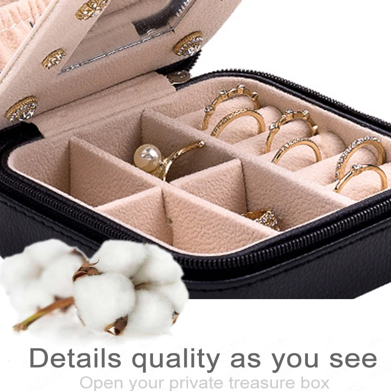 Портативная мини-шкатулка для макияжа мужчин и женщин с бархатной подкладкой