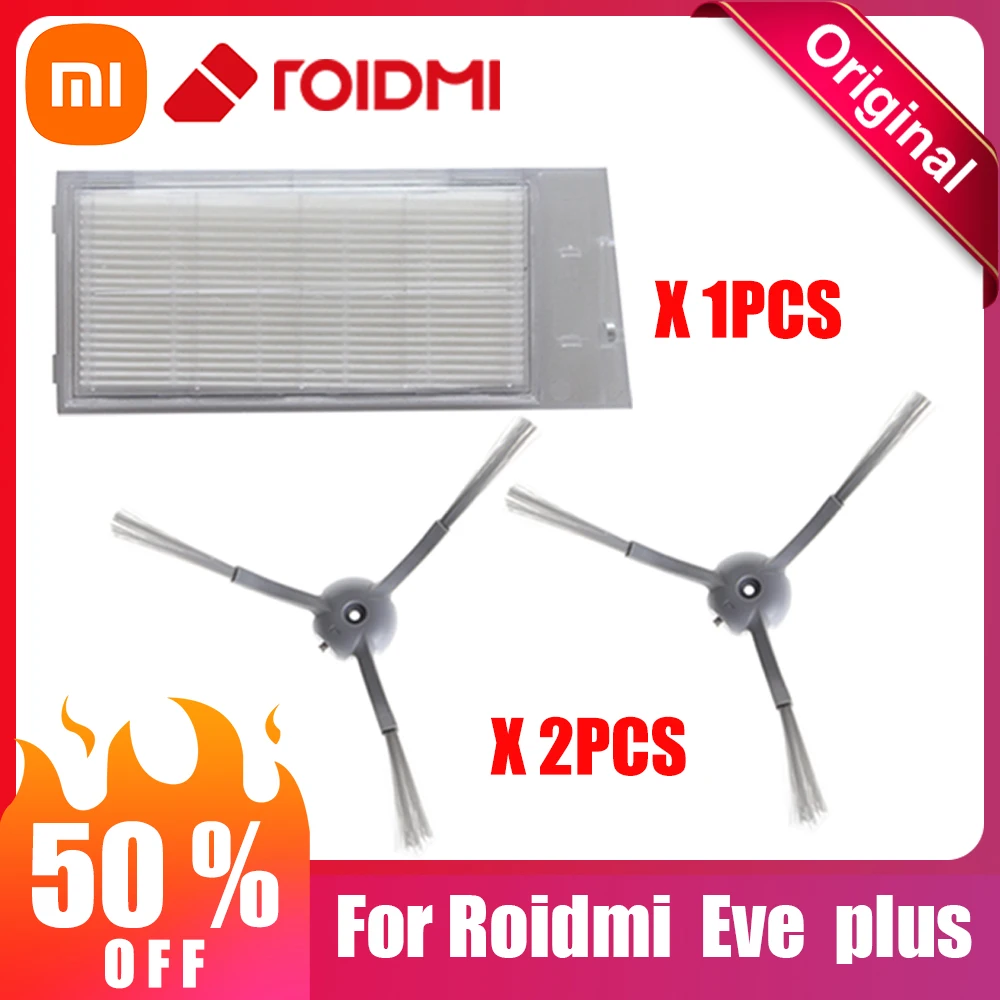 

(Оригинал) для XiaoMi Roidmi Eve plus боковая щетка HEPA фильтр основная щетка мешок для пыли Швабра тканевые аксессуары для робота-пылесоса