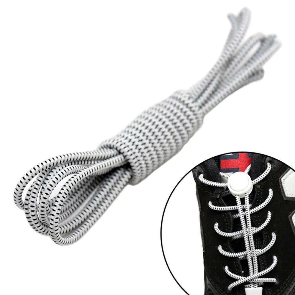 1 пара шнурки без завязок круглые эластичные для обуви детей и взрослых кроссовки