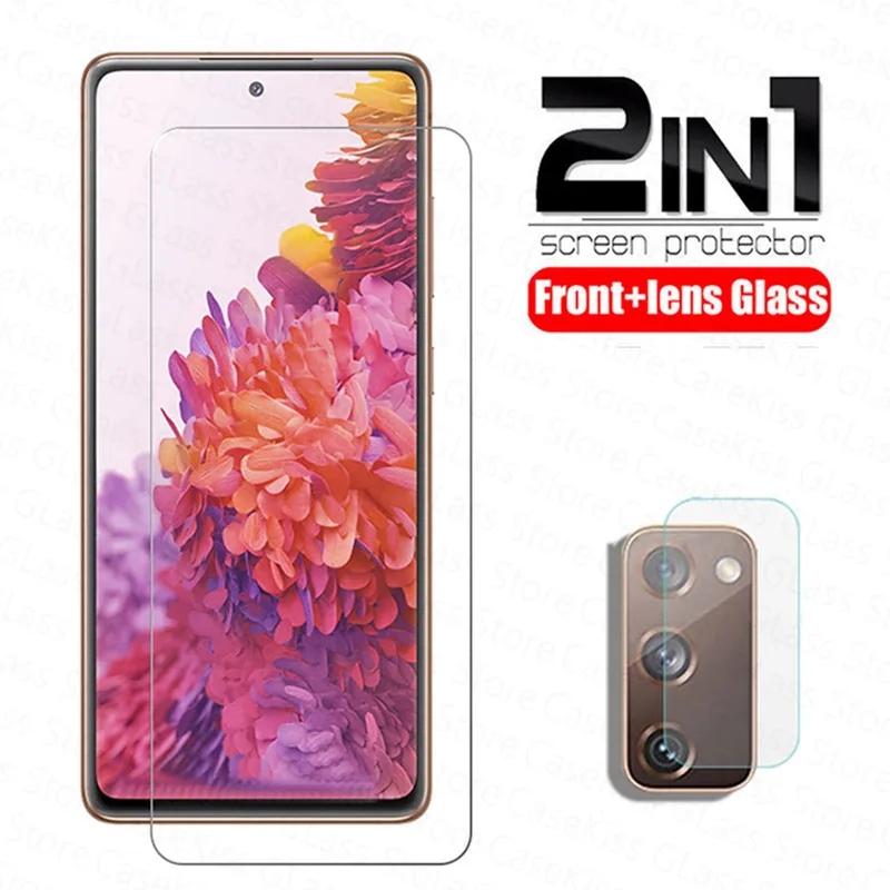 Закаленное стекло 2 в 1 для Samsung Galaxy S20 FE Fan Edition S20FE 5G SM-G781B 6 5 дюйма S21 Защитная пленка