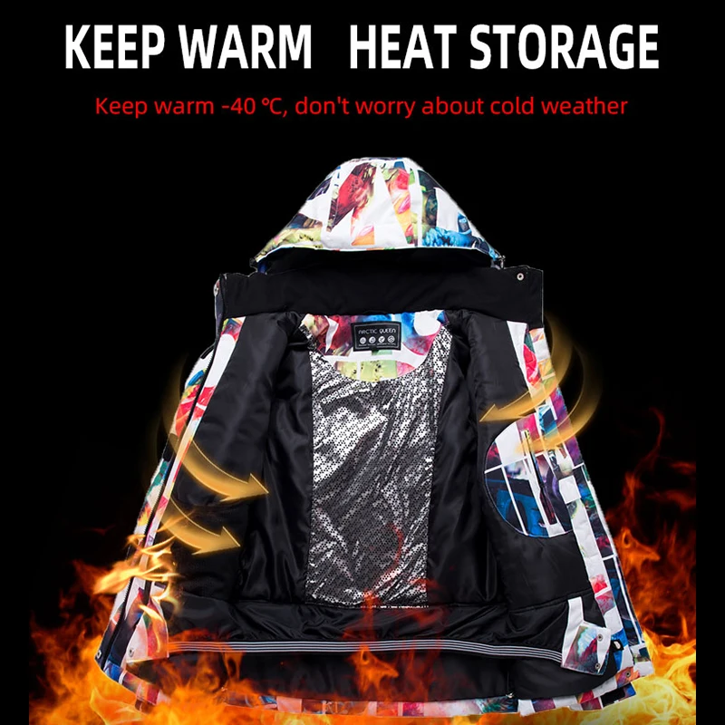 Зимний женский лыжный костюм плотная Теплая Лыжная куртка и брюки женские