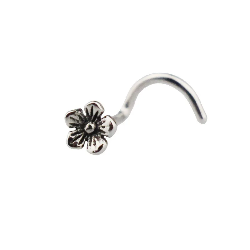 4 шт./компл. 20 г паук лист цветок лапа Циркон нос шпильки Крючки стержень булавка