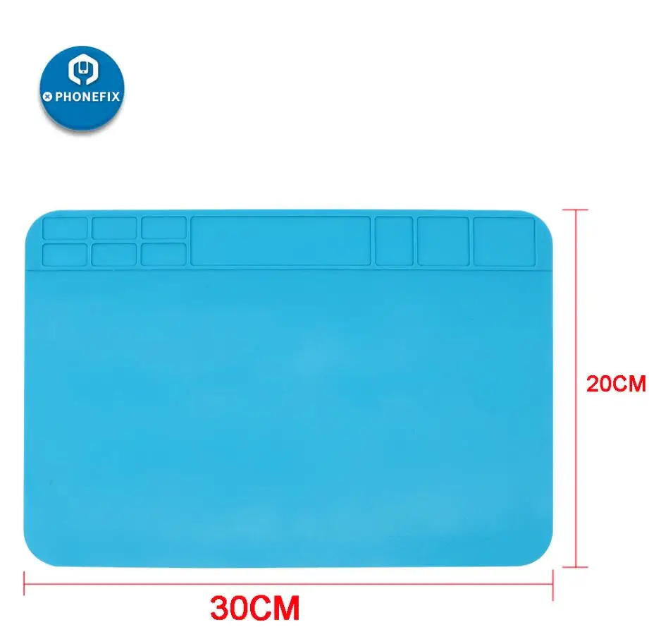 30 X 20CM Mat PHONEFIX теплоизоляция силиконовый коврик техническое обслуживание платформы для BGA паяльная станция антистатические тепловой защиты рабочий коврик - Цвет: 30 X 20CM Mat