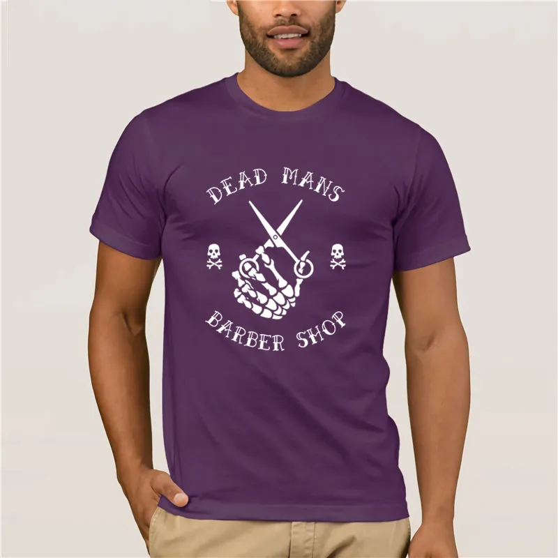 

100% Cotton men's 2019 Fashion Style T-Shirt Hot selling fashion dead man Barber shop T shirt for mans tshirt