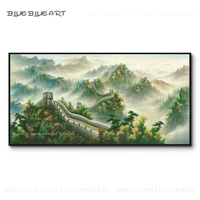 hand painted high quality wall art the great wall oil painting on canvas beautiful chinese landscape the great wall oil painting