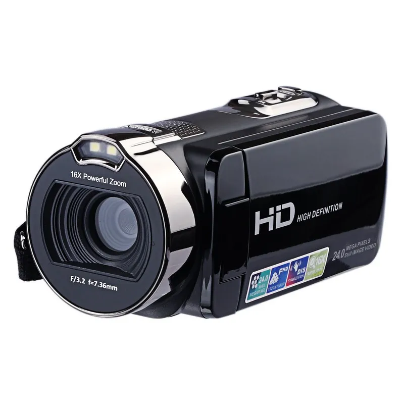 HD Цифровая камера Профессиональная 16X зум Цифровая видеокамера фото DSLR камера DV 3," ЖК сенсорный экран с пультом дистанционного управления