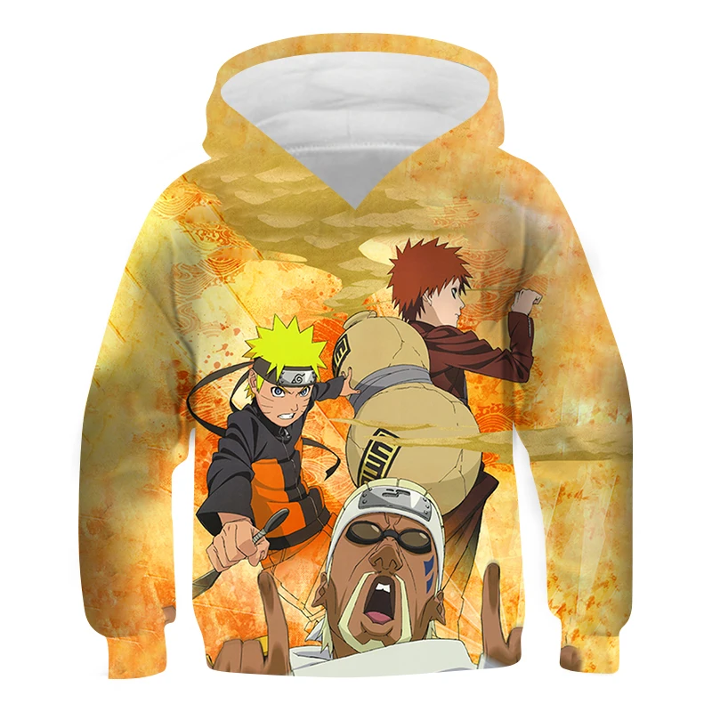 

Anime Kid Hoodie 3D Printed Boys/Girls Cool Sweatshirt Long Sleeve Children Ninja Cartoon Cloth Creative Hip Hop Tops 4-14T 2021