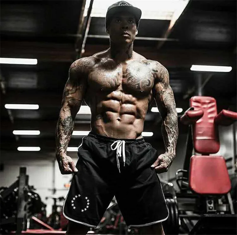 2018 летние мужские шорты Профессиональные фитнес бодибилдинг модные