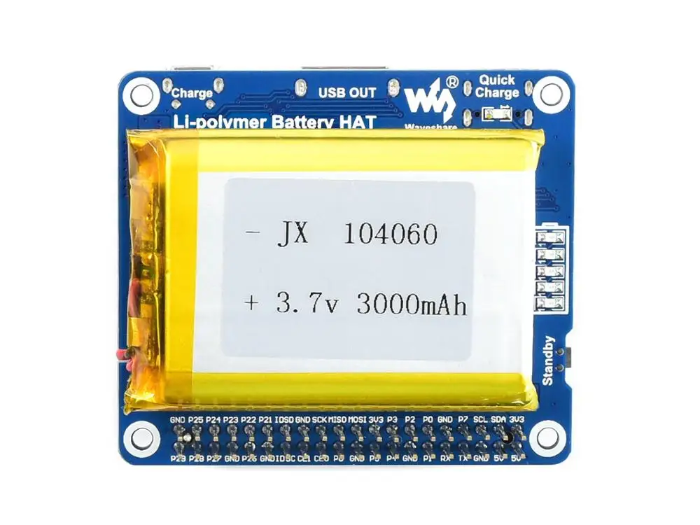 Плата литий-полимерной батареи Waveshare для Raspberry Pi решение внешнего аккумулятора
