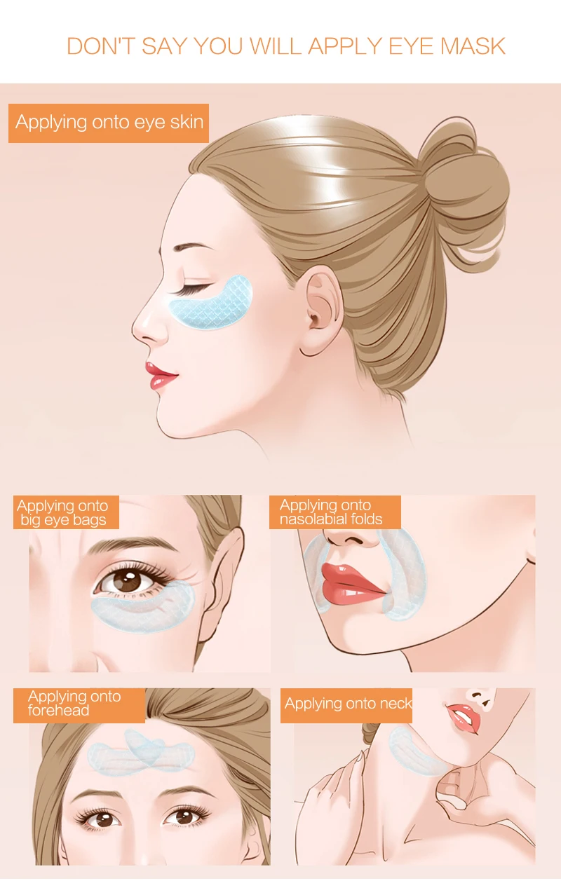 2 шт. коллагеновая маска для глаз против морщин Золотая сна Антивозрастная