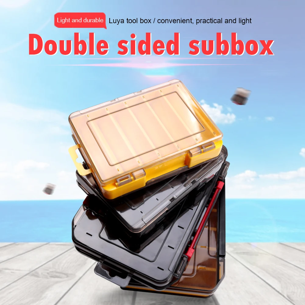 Коробка для рыболовных приманок снастей двухсторонняя коробка хранения крючков