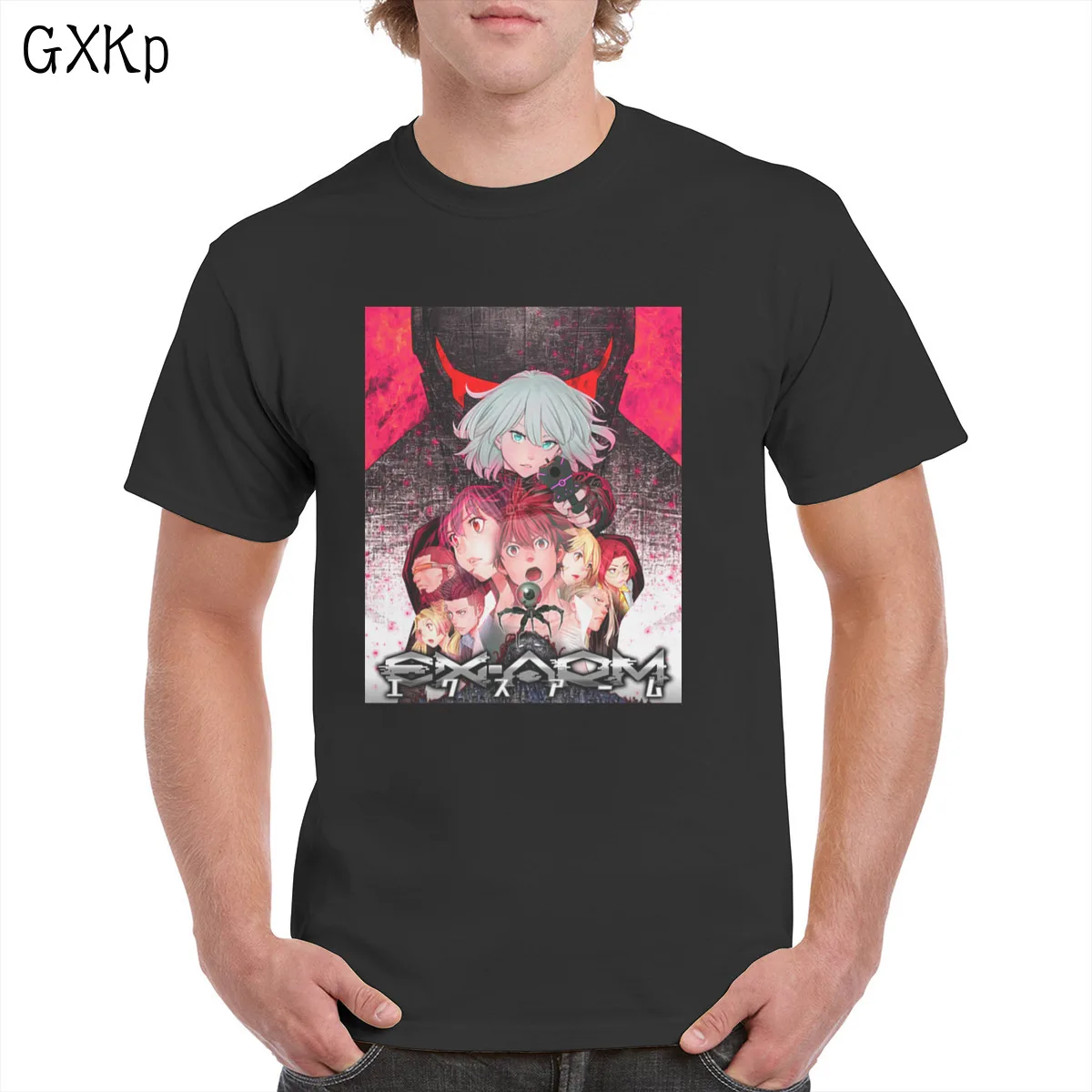 

Fashion Ex-Arm t shirt Cotton Harajuku Anime Graphic Top Oversized Tee Female/Man