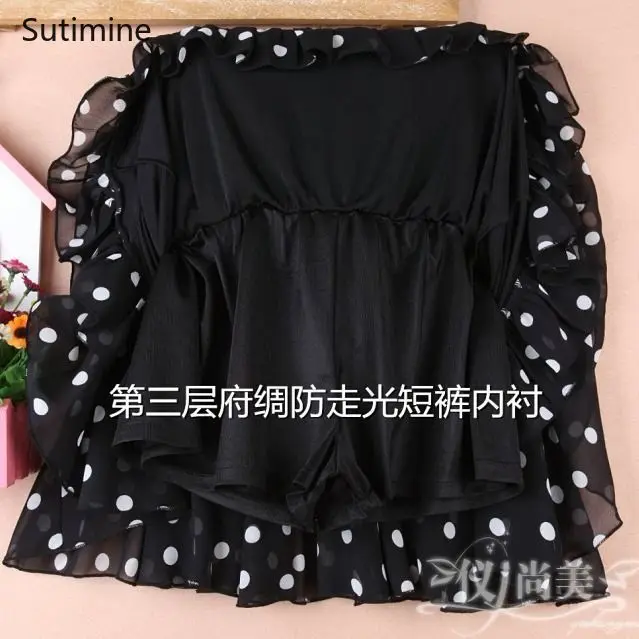 Summer Women Skirts Shorts High Waist Skirts A-line Floral Printed Cute Sweet Girls Dance Mini Skirts Kawaii Light Short Skirts