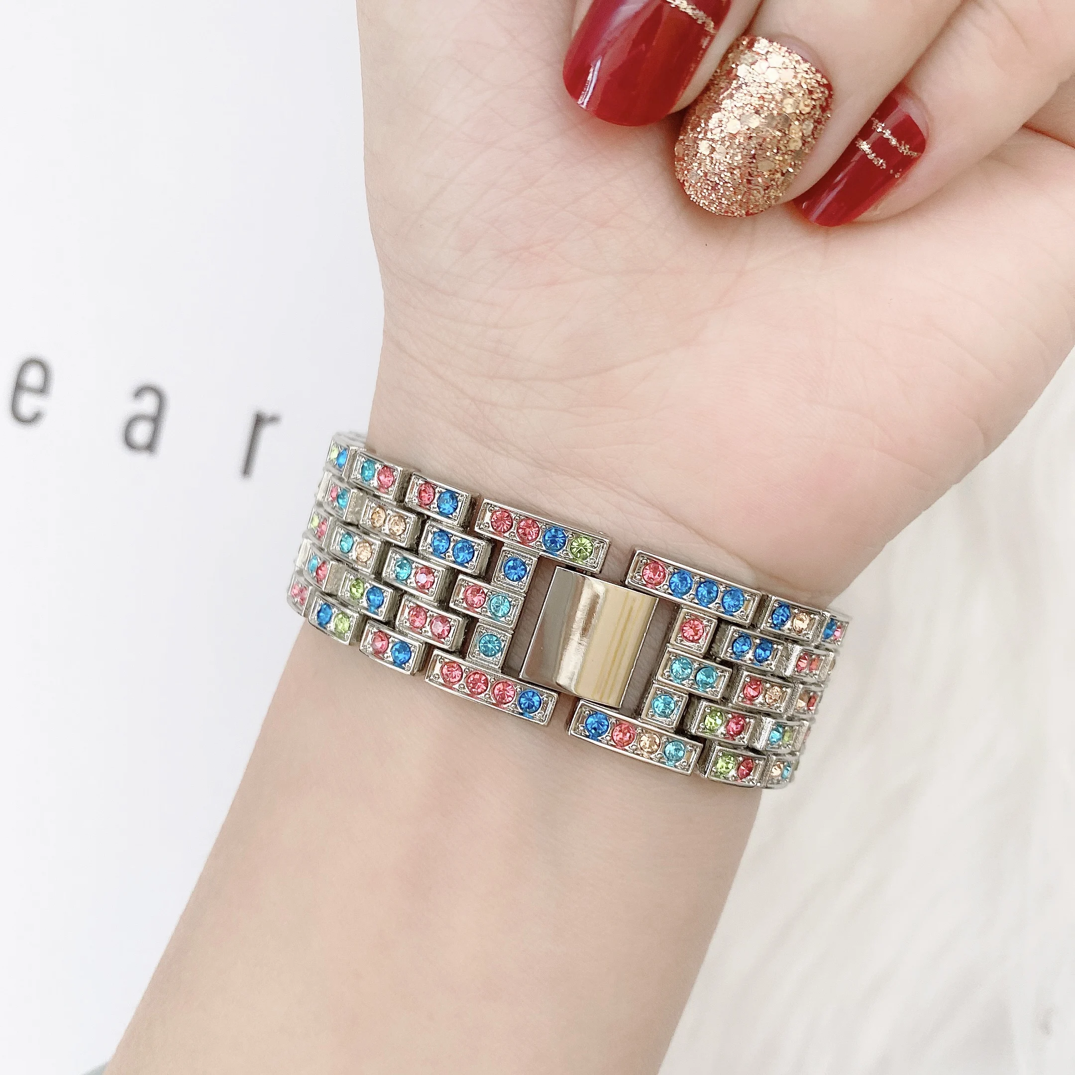 

Diamond Strap for Apple Watch Band 38mm 42mm Series 6 5 4 3 2 1 SE Women Watch Band for iWatch 44mm 40mm Women Bracelet Bands