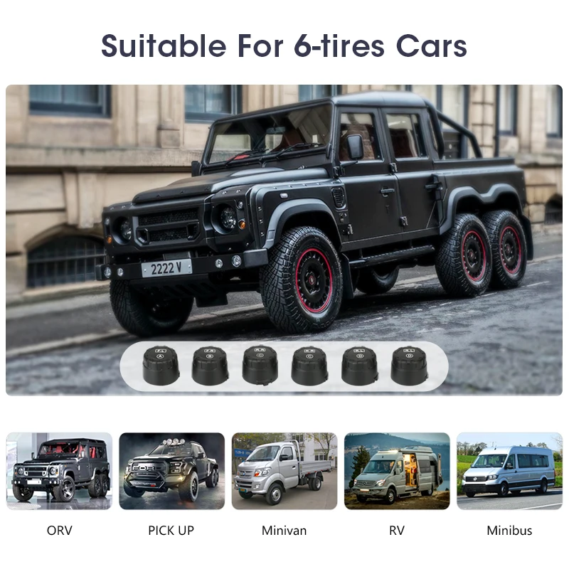 Vtopek TPMS автомобильный Грузовик Беспроводная Солнечная энергия универсальная