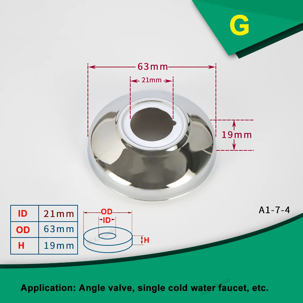 Декоративная крышка для смесителя 1/2 дюйма 3/4 дюйма, соединитель для водопроводной трубы из нержавеющей стали, внешний диаметр, аксессуары для кухонного смесителя ванной комнаты