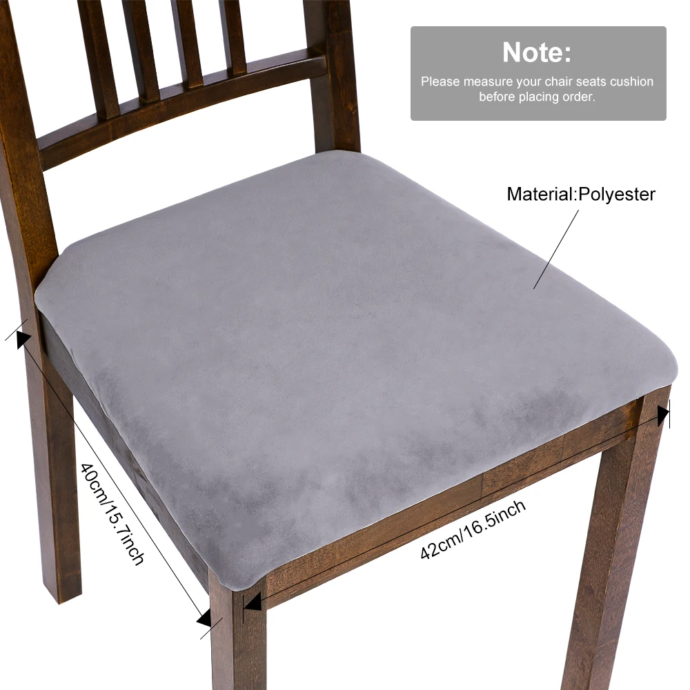 Новый 4/6 шт Non-slip серебро бархатный диван-подушка для сидения однотонные Цвет