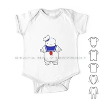 stay puft marshmallow man newborn baby clothes rompers cotton jumpsuits ghostbusters fight stantz bill murray venkman zeddmore