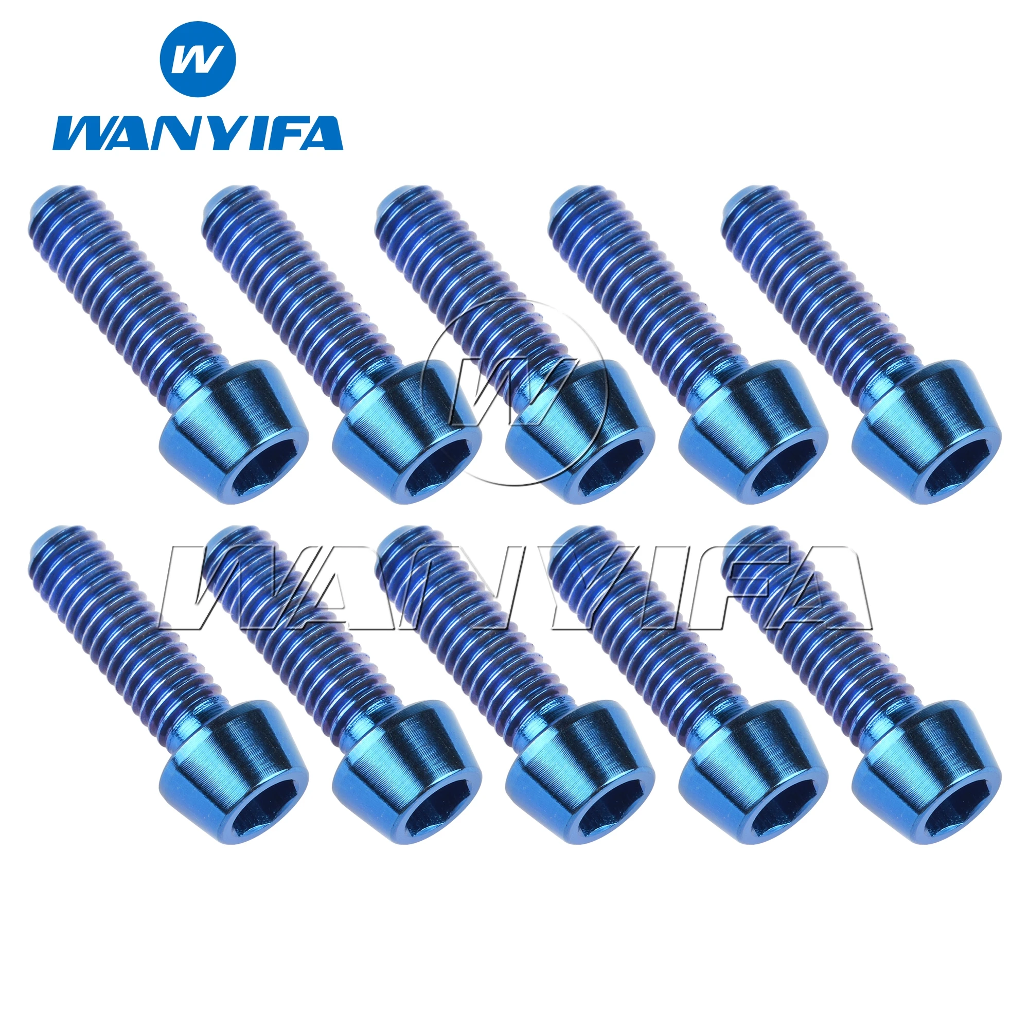 10 шт. M6x20mm Титан Ti Болт коническая головка болты для велосипеда V-BRAKE и дисковые