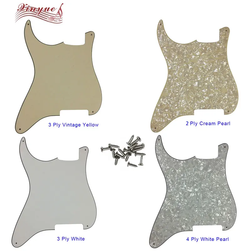 

Xinyue Guitar Parts For Left Handed US 4 Mounting Screws Hole Standard St blank Strat Guitar Pickguard Multiple Colors Available