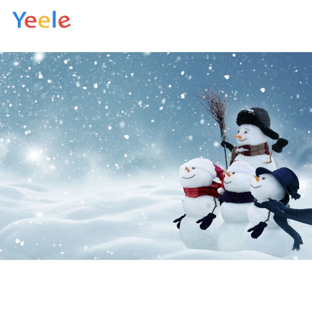 Yeele Рождество фон Снеговик зима для новорожденных вечерние пользовательские