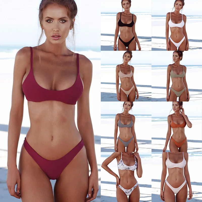 

new bikini international style sexy swimwear Europe and the United States triangle big size women beach swimsuits two pieces