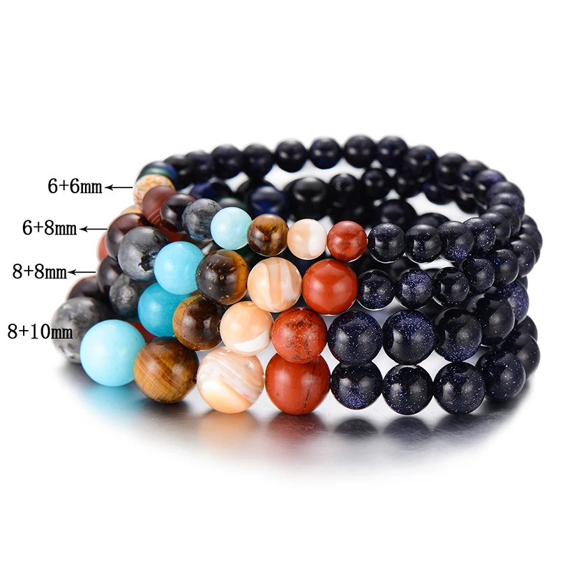 Universe Yoga Buddha Beads Bracelet Natural Stone Solar System Nine Planets Men Jewelry for Women Gifts Drop Shipping | Украшения и