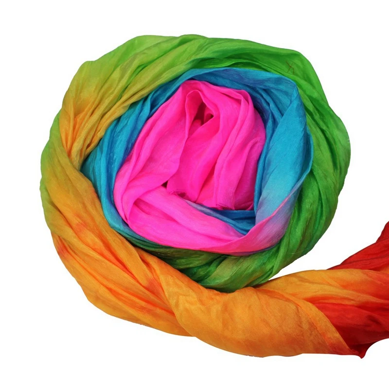 Новый 1 8 м ручной работы для танца живота Танцы Шелковый Бамбук Длинные