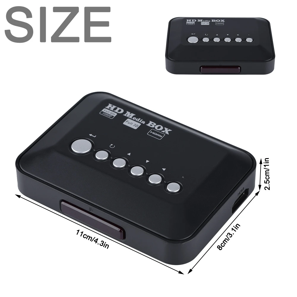 SOONHUA Set Top Box 1080P HD HDMI Audio Video Media Player Boxes With IR Remote Control And Power Adapter | Электроника
