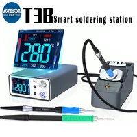 jcid aixun t3b intelligent soldering station with t115t210 series handle welding iron tips electric set for smd bga repair tool