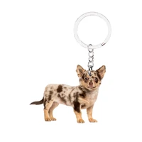 chihuahua dog animal keychain car for keys not 3d kawaii charms purse womens llaveros pet christmas friends gift luxury