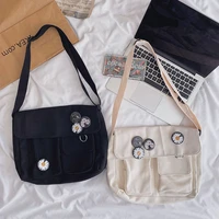casual fashion harajuku style multi pocket wallet canvas women bag handbag bag brand shopper purse high quality girl female