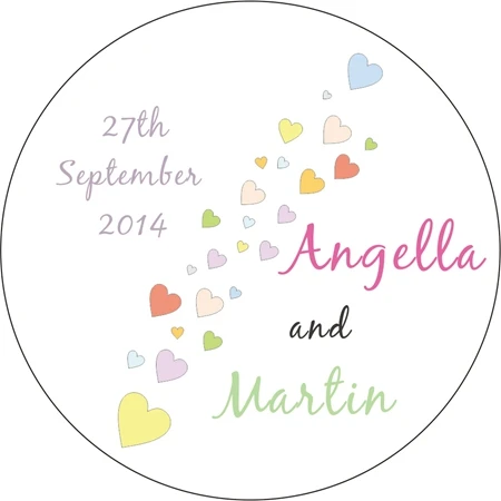 New Paper Custom Sticker for Wedding / Party Round Shape 3cm | Дом и сад