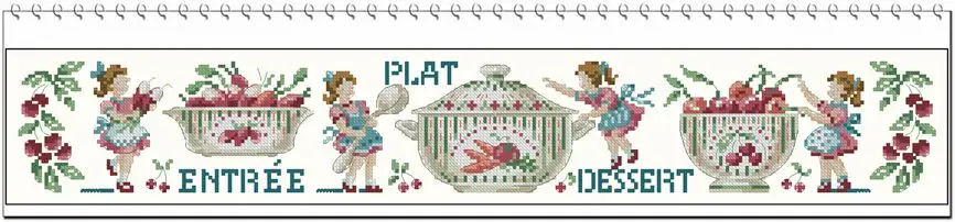 LBP-маленькая девочка которая считает еду вышивка крестиком 11CT 14CT 18CT китайские