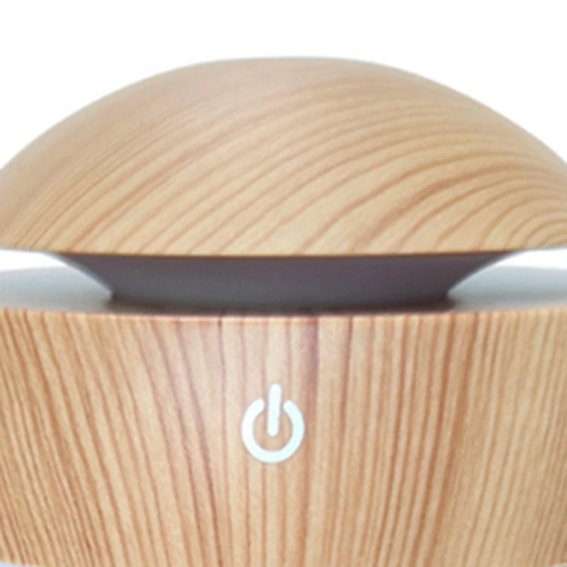 

Air Humidifier 130Ml Aroma Essential Oil Diffuser with Wood Grain 7 Color Changing LED Lights for Office Home