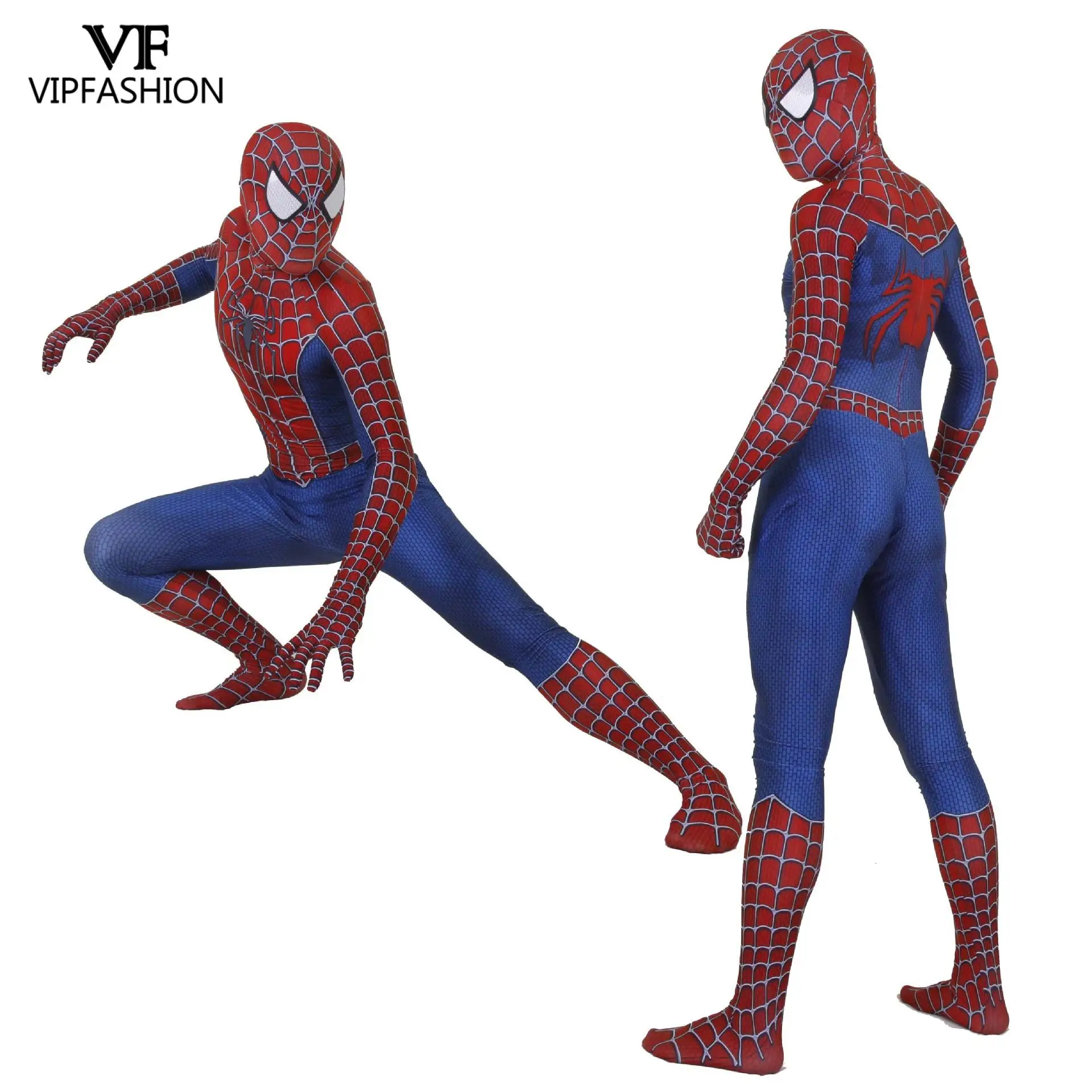 Фото VIP Мода Хэллоуин Взрослый паук 3D печатные компрессионные костюмы косплей