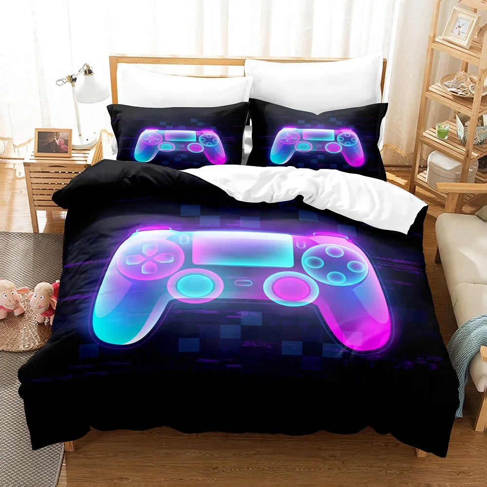 

Video Game Bed Sets for Boys Gamer Comforter Gaming Themed Duvet Cover Set Game Bedding Set Home Textile Twin Queen Single Size