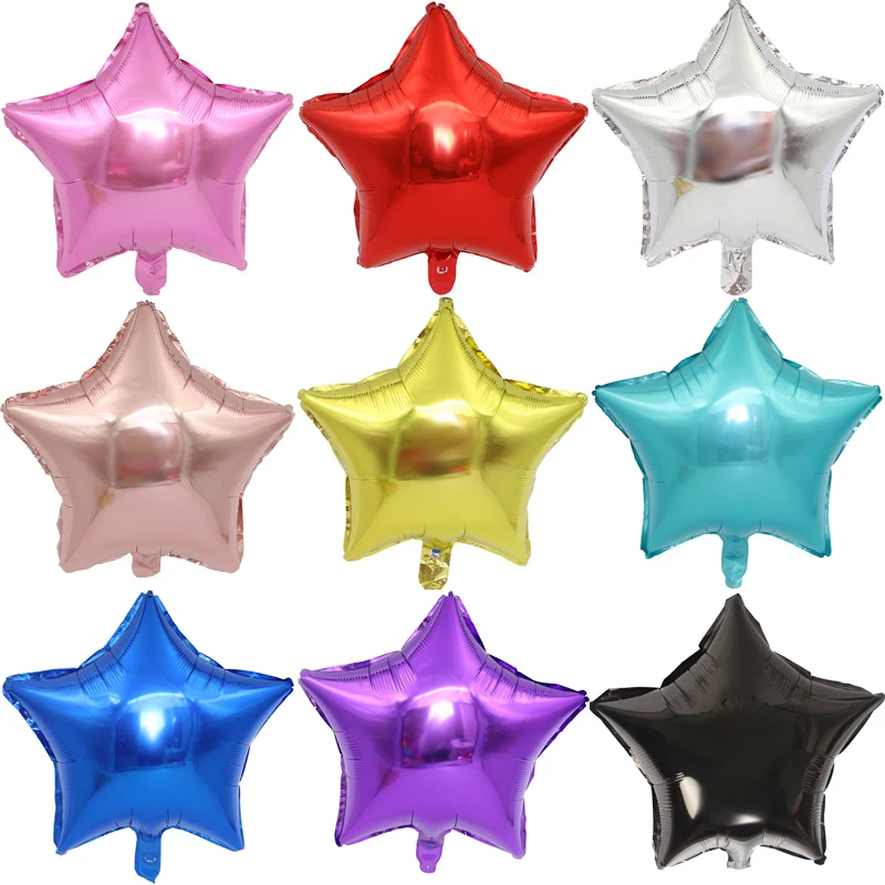 

18inch Rose Gold Star Foil Balloons Wedding Helium Balloon Happy Birthday Party Decorations Kids Ballons Baby Shower Air Globos