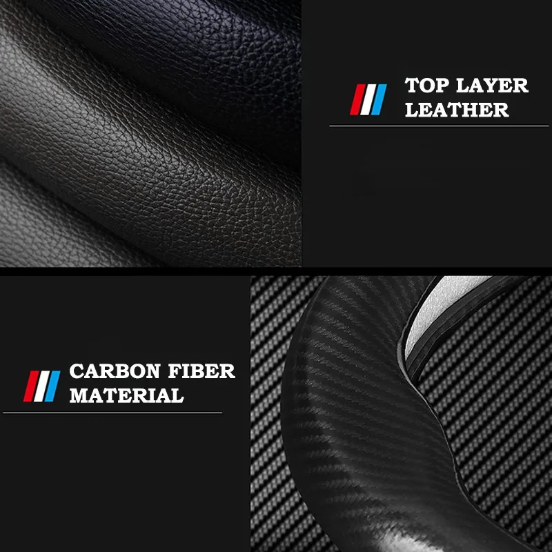 

Applicable To Isuzu Model Anti Slip Carbon Fiber Steering Wheel Cover 38cm GM Interior Protection Accessories Car Styling