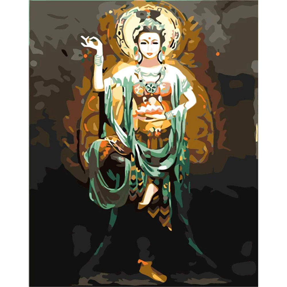 

Иллюстрация статуи Будды, вышивка крестиком 11CT, наборы для вышивки, набор для рукоделия, холст с принтом, хлопок, Прямая поставка