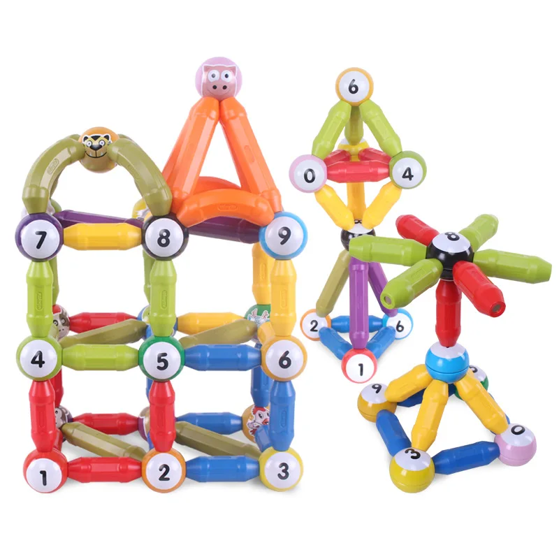 38 76 шт. магнитные брусья игрушка сделай сам для детей Магнитный конструктор