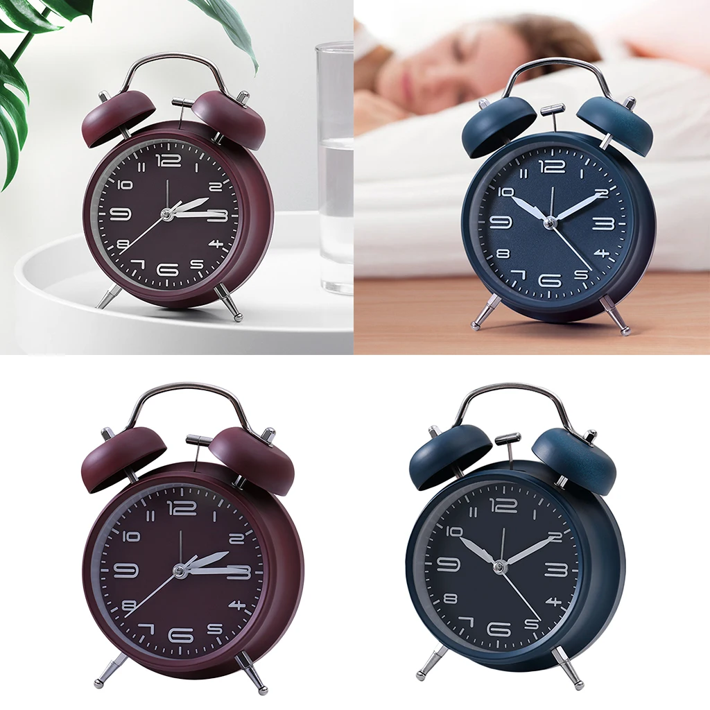 Keywind колокольчик будильник металлическая матовая поверхность высокая яркость