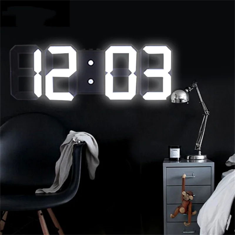 

HMT Anpro 3D большие светодиодные цифровые настенные часы с отображением даты и времени по Цельсию ночник настольные часы будильник из гостиной