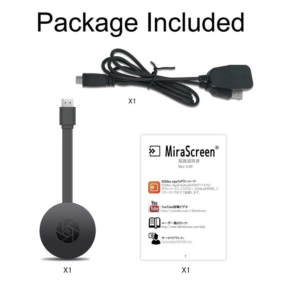 TV Stick 1080P Wireless WiFi Display Dongle Receiver Chromecast HDMI Screen Mirroring DLNA Chrome Google Android | Электроника