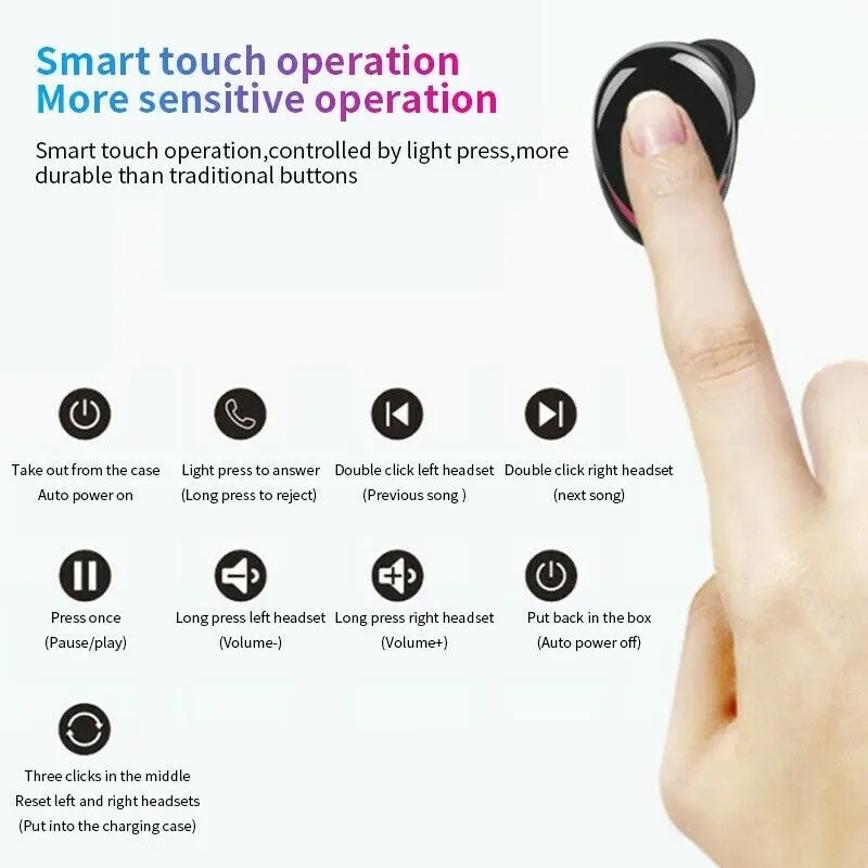 Беспроводные водонепроницаемые наушники-вкладыши с микрофоном для iPhone 11 Xiaomi |