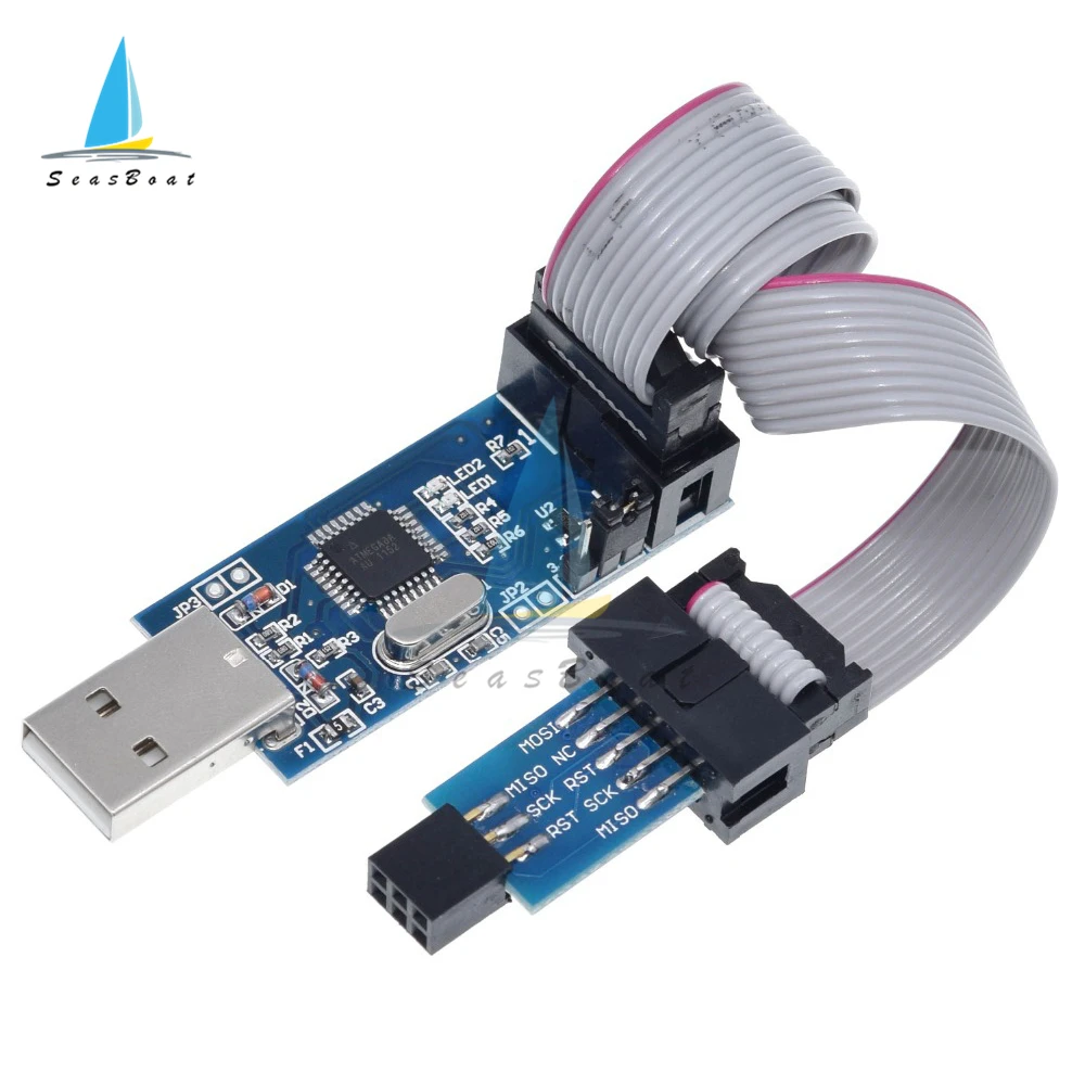 USBASP USBISP AVR программатор USB ISP ASP ATMEGA8 ATMEGA128 Поддержка Win7 64|Детали и аксессуары для